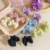 Sweet Satin Bow Hair Accessories Grip Small Size