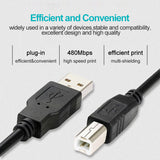 Pure Copper Black USB Printer Cable