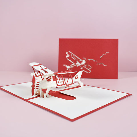 Children's Handmade Aircraft Creative Three-dimensional Greeting Cards