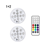 13 Led Submersible Light for Swimming Pool Garden Fountain Bathroom IP68 Waterproof Underwater Lamp with Suction Cup RF Remote