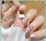 Milk Tea Crystal Stone Cat Eye Nail Polish