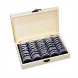 50 Round Wooden Coin Storage Boxes Commemorative Coin Storage Boxes