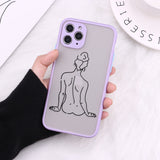 Compatible with Apple , Creative Body Line Fine Hole All-Inclusive Skin Feeling Protective Cover