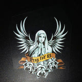 Motorcycle Reflective Stickers Helmet Decals Saint Nuns Pray Angel Creative Personality Scratch Stickers Waterproof Sunscreen