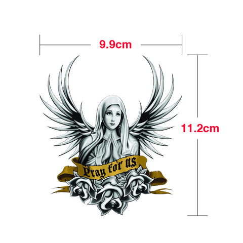 Motorcycle Reflective Stickers Helmet Decals Saint Nuns Pray Angel Creative Personality Scratch Stickers Waterproof Sunscreen