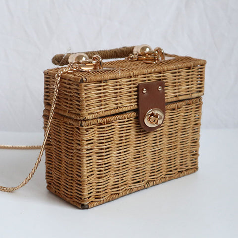 Girls Chain Handmade Rattan Bag