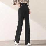 White Wide Leg Pants Women High Waist Korean Loose Wide Leg Straight Leg Pants