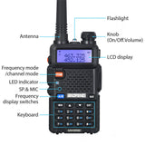 Baofeng Uv-5R Three Segment Walkie Talkie Vhf 220-226Mhz Uhf Frequency Dual Antenna Walkie Talkie Civil Handpiece - UNBEATABLE STORE