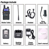 Baofeng Uv-5R Three Segment Walkie Talkie Vhf 220-226Mhz Uhf Frequency Dual Antenna Walkie Talkie Civil Handpiece - UNBEATABLE STORE