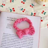 Candy-Colored Bow Hair Ring Girl Heart Hair Rope Sweet New Large Intestine Ring Head Rope Simple Forest Hair Accessories