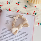 Candy-Colored Bow Hair Ring Girl Heart Hair Rope Sweet New Large Intestine Ring Head Rope Simple Forest Hair Accessories