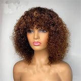 Women's Black African Small Curly Short Curly Hair Wig Long Hair Wig Short Curly Hair