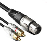 Canon To Dual RCA Audio Line Canon Male And Female To 2 RCA Lotus Line XLR Canon One-point Two-speaker Amplifier