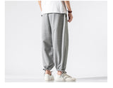 Crane Embroidered Sweatpants