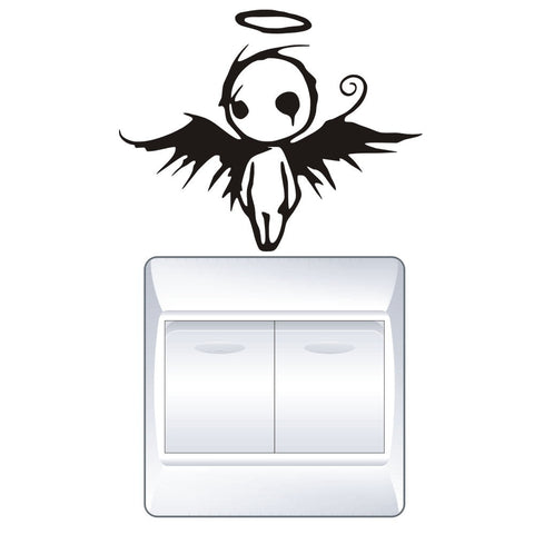 Retro Gothic Dark Fallen Angel Foreign Trade Car Creative Decoration Body Sticker Switch Note Sticker