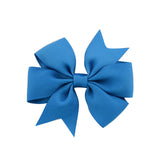 V-Shaped Ribbed Ribbon Hairpin Solid Color Bow Hairpin Children'S Headdress