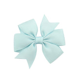 V-Shaped Ribbed Ribbon Hairpin Solid Color Bow Hairpin Children'S Headdress