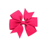 V-Shaped Ribbed Ribbon Hairpin Solid Color Bow Hairpin Children'S Headdress