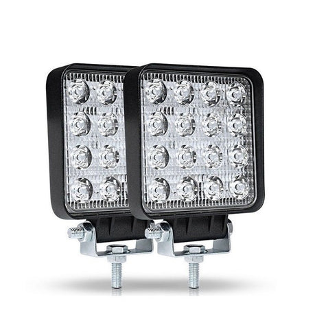 Car Led Work Light 4 Inch 48W Square 16 Lights Auxiliary Lights Modified Headlights Spotlights Headlights