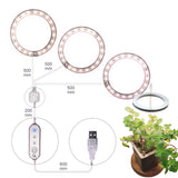 LED Grow Light Full Spectrum Angel Ring Phyto Grow Lamp USB Phytolamp For Plants 5V Lamp Indoor Flower Greenhouse Plant Seedling