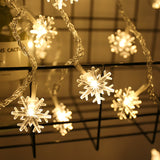 Snowflake String Light Garlands Ornaments Christmas Tree Decorations For Home Winter Decor