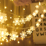 Snowflake String Light Garlands Ornaments Christmas Tree Decorations For Home Winter Decor