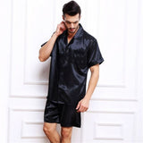 Pajamas Set Pyjamas Nightwear Men Silk Plus Size Satin