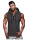 Hooded solid color tie vest