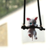 Car Ornaments Creative Cute Branch Cat Rearview Mirror Pendant