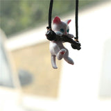 Car Ornaments Creative Cute Branch Cat Rearview Mirror Pendant