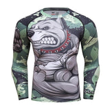 Mens Tracksuit Set D Animal Compression T-Shirt Pants Skin