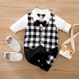 Gentleman's Baby Clothes, Long-sleeved Baby Clothes, Gentleman's Romper