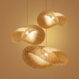 Bamboo Chandelier Chinese Zen Tea Room Lamp