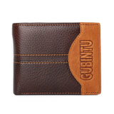 Genuine Leather Men Patchwork Wallets Male Purse Cowhide