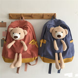 Japanese Students  Cartoon Bear Schoolbag In Harajuku