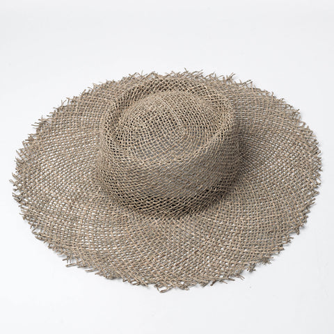 Women's Breathable Green Straw Beach Sun Hat