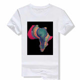 T-shirt pour hommes et femmes, humoristique, Cool, avec carte de l'afrique, drapeau, Collage