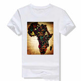 T-shirt pour hommes et femmes, humoristique, Cool, avec carte de l'afrique, drapeau, Collage