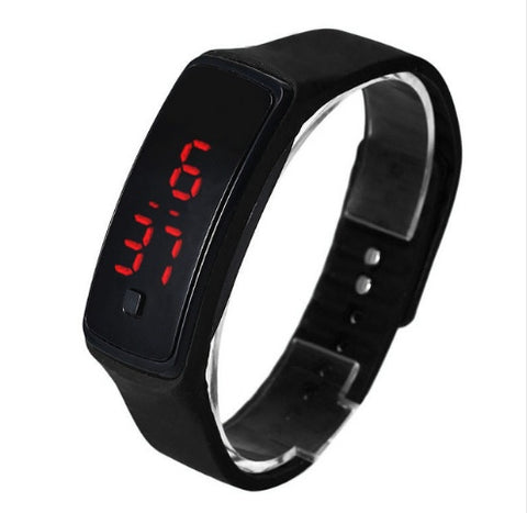 LED Bracelet Watch  Thin Girl Men Sports Silicone Digital LED Wristwatches Women Watch Female Clock