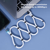 Compatible with Apple , 3A fast charging magnetic data cable