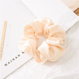 Satin Cloth Large Intestine Circle Hair Tie Set Solid Color