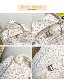 Girls' Korean Style Cute Floral Student Schoolbag Junior And Middle School Students Backpack