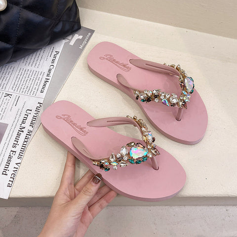 Summer New Bohemian Style Flat Non-slip Flip-flop Women's Beach Slippers