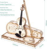 Robotime ROKR Violin Capriccio Model 3D Wooden Puzzle aEasy Assembly Kits Musical DIY Gifts For Boys&Girls Building Blocks TG604K