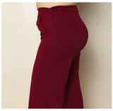 Knitted wide-leg pants