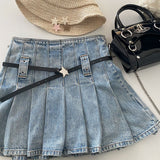 XINGX Belt Retro Belt Denim Skirted Leggings Decoration