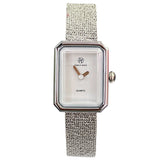 Square Dial Mesh With Delicate Quartz Watch Waterproof