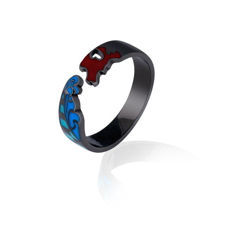 Impression Ring Anime Pattern Unisex