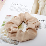 Sweet And Girly Solid Color Large Intestine Hair Ring Headwear