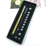 Stress Reducer Relief Toys Gift Box funny black golden kits Fidget magnetic polar pen with stylus ball pen - UNBEATABLE STORE